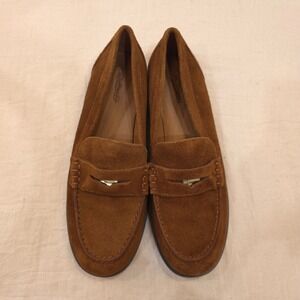 Madewell Leather Penny Loafer with Removable Gold Coin - Size 8
